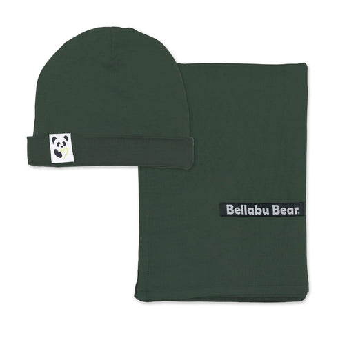 safari-green-bamboo-swaddle-beanie-set- at Sophia's Style-2